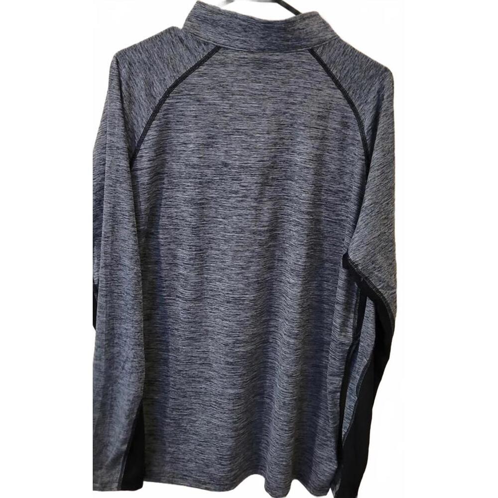 PG-Perfect Game Activewear Mens 1/4 Zip Pullover Jacket Gray - Picture 3 of 4
